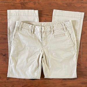 COPY - Tory Burch Tan Khaki Mid Rise Cropped Carpi Pants